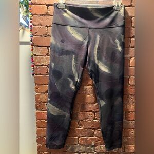 Lululemon Athletica Black Tie-Dye Leggings